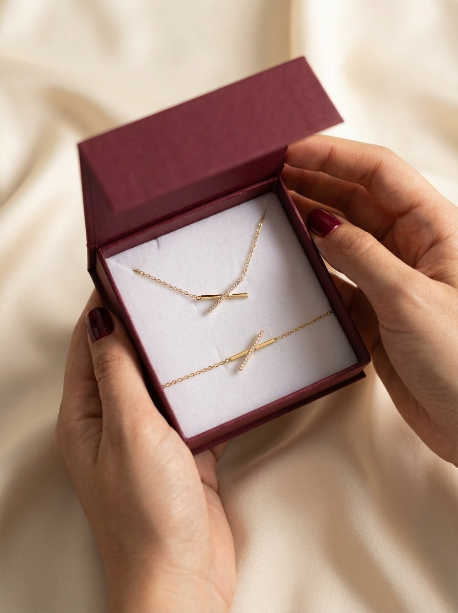 Parure ligne d'or