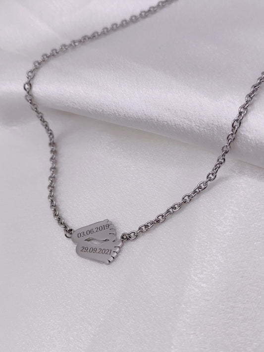 Collier Ton pied gravé