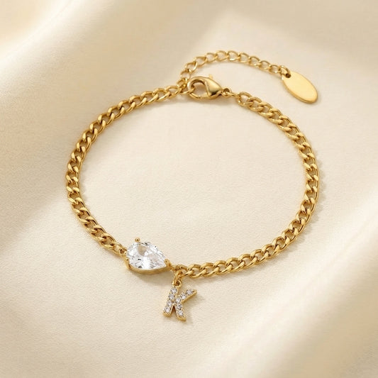 Bracelet l'initiale d'éclat