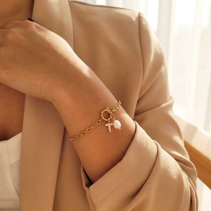 Bracelet Initiale Perle