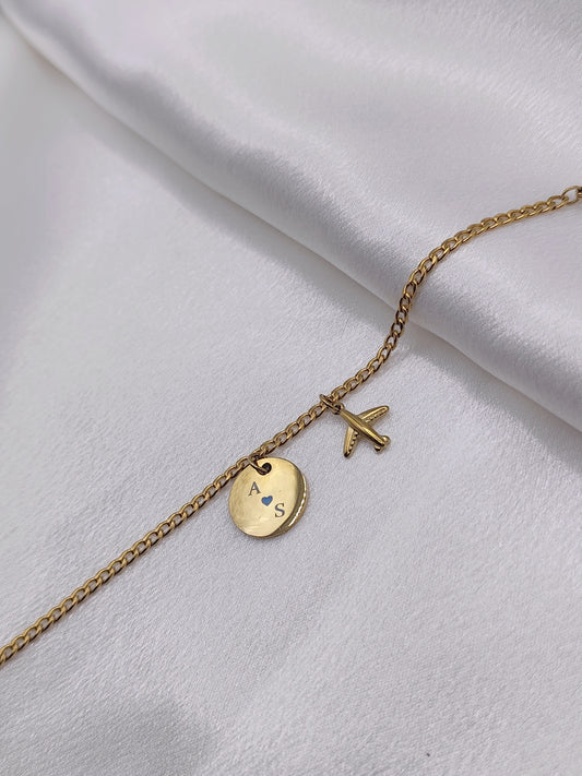 Bracelet charm gravé