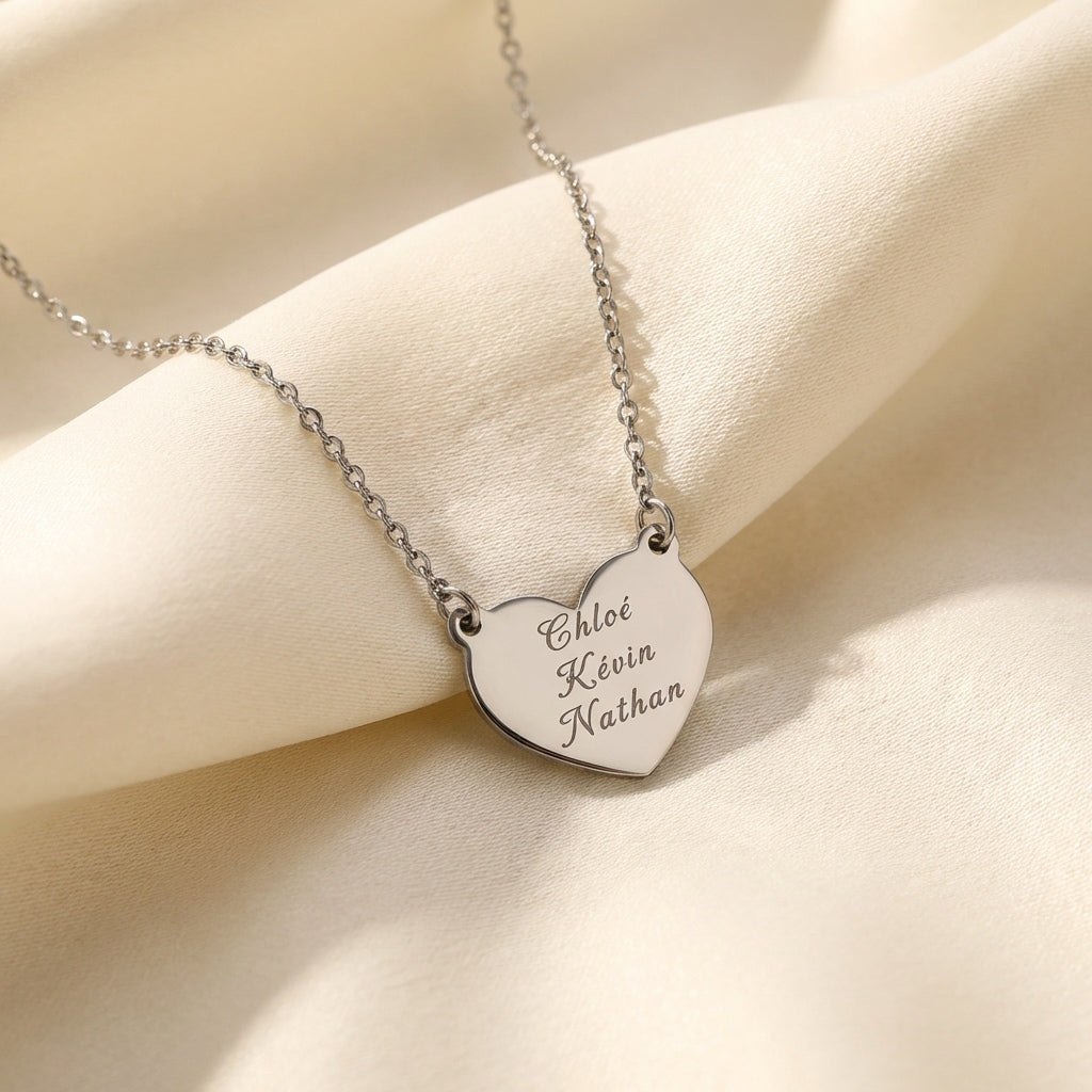 Collier amour gravé