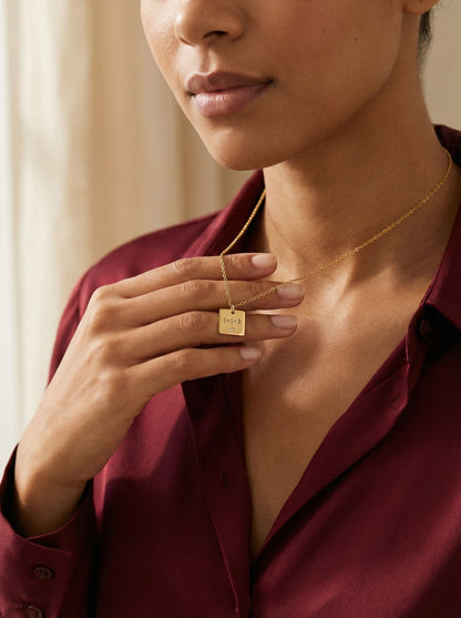Collier signature gravé