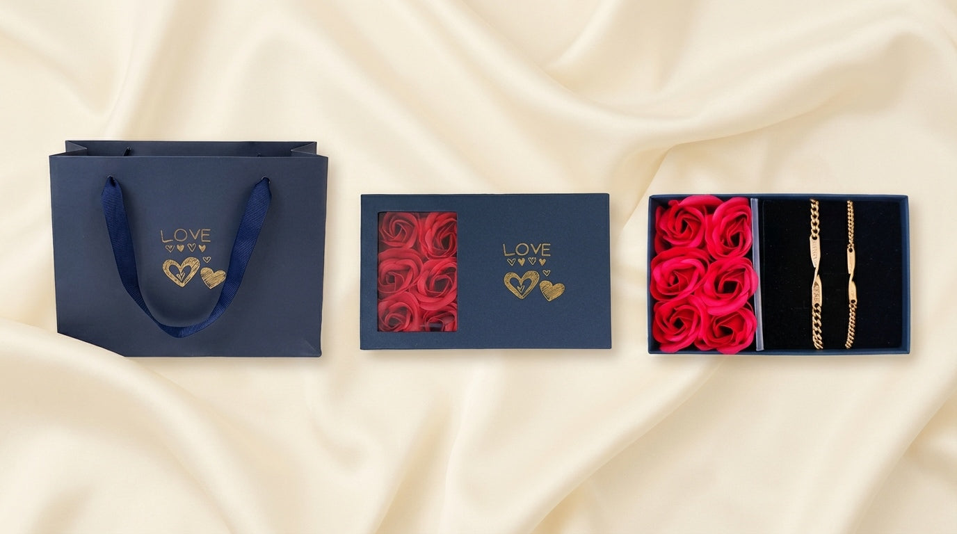 Coffret couple gourmette (gravure incluse)