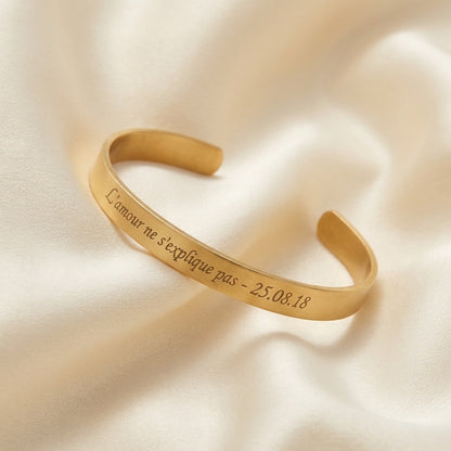 Bracelet jonc Message gravé
