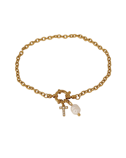 Bracelet Initiale Perle