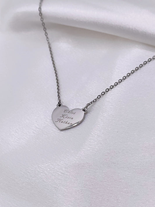 Collier amour gravé