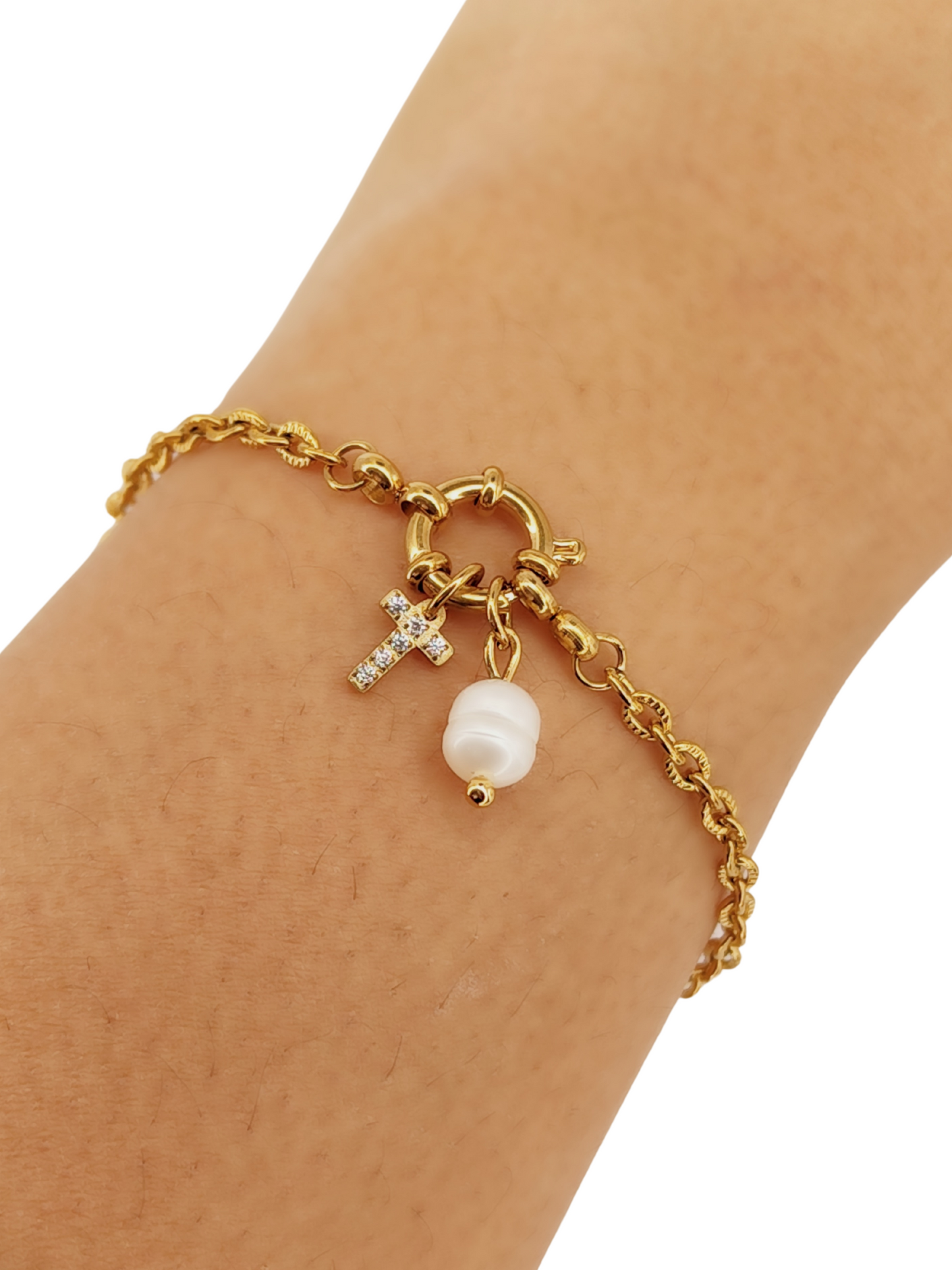 Bracelet Initiale Perle