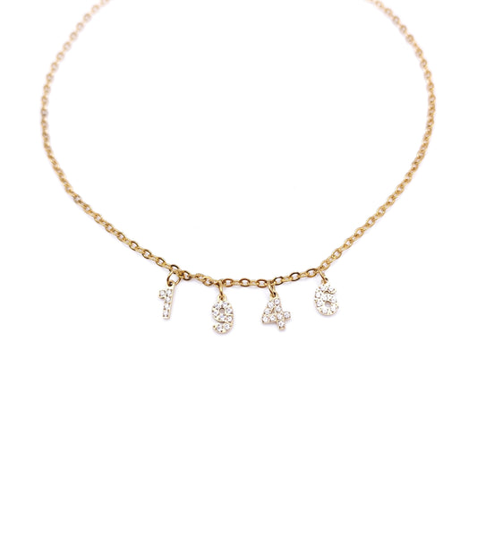 Collier Chiffre personnalisé