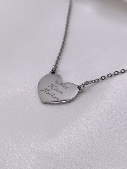 Collier amour gravé