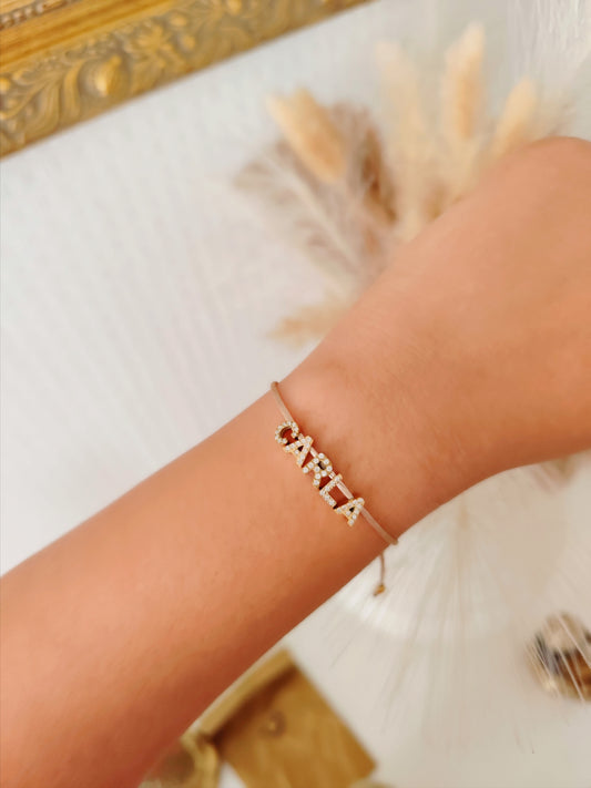 Bracelet fil prénom